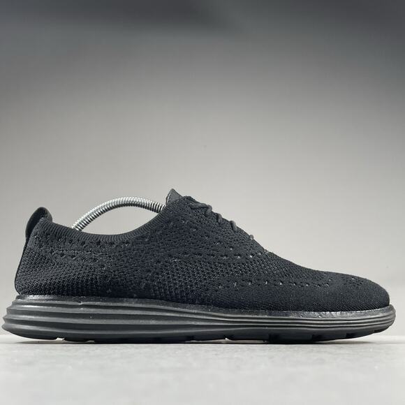 Cole Haan Original Grand Men’s 9 M Stitchlite Wingtip Black Casual Dress Shoes - Picture 6 of 9